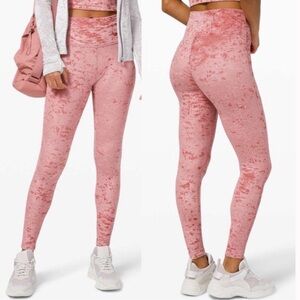 Lululemon Wunder Lounge High-Rise Tight 28" *Crushed Velvet Soft Cranberry Sz 4
